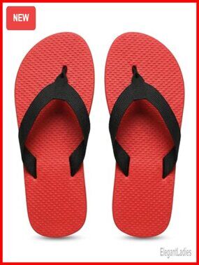 Rubber Flip Flops Sandals Memory Foam Footbed Non-Slip Ergonomic Slippers